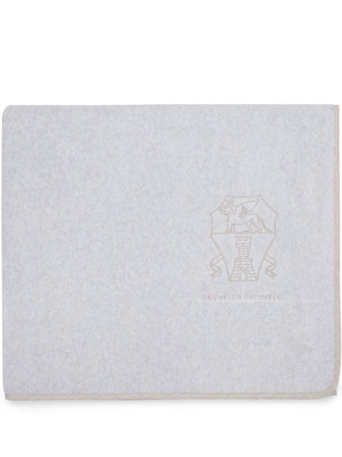 logo-embroidered beach towel